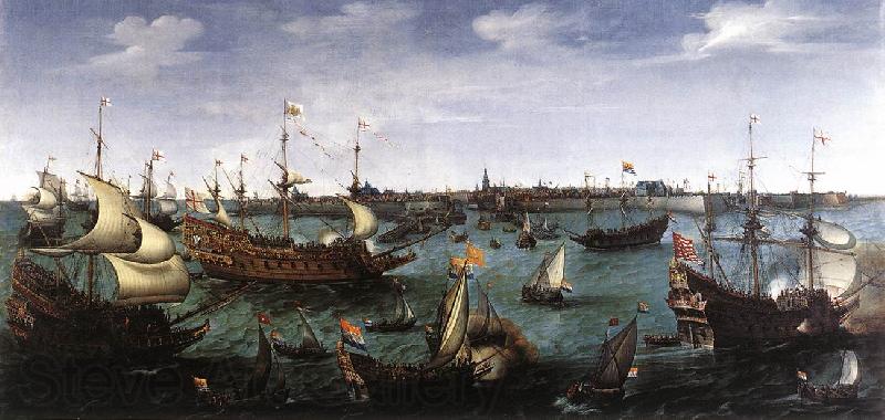 VROOM, Hendrick Cornelisz. The Arrival at Vlissingen of the Elector Palatinate Frederick V wr Spain oil painting art
